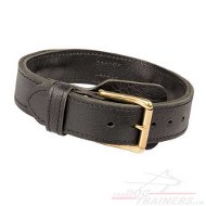 Leder Hundehalsband mit Griff | Haltbares Lederhalsband