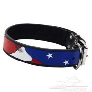 Lederhalsband im USA Stil Bemaltes Zubehr ❥