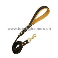 Lederleine mit Flechten fr Hunde | Lederhundeleine Top Qualitt