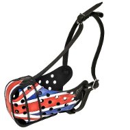 Hunde Maulkorb mit Union Jack Bemalung