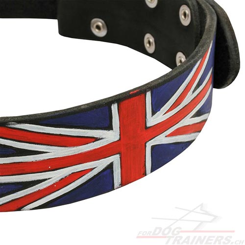 Lederhalsband Union Jack Hundeshop Schweiz