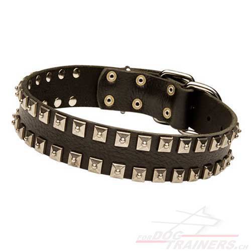 Leather Halsband mit Nieten Schweiz kaufen C93